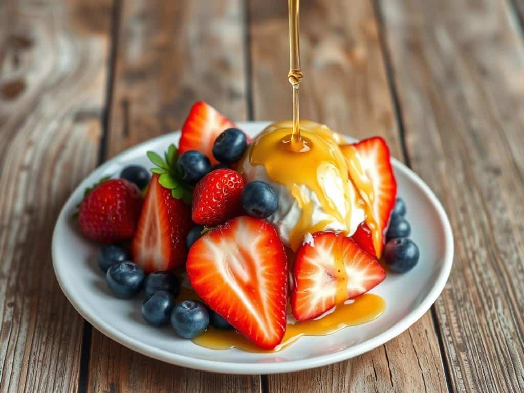 Healthy dessert with fruit