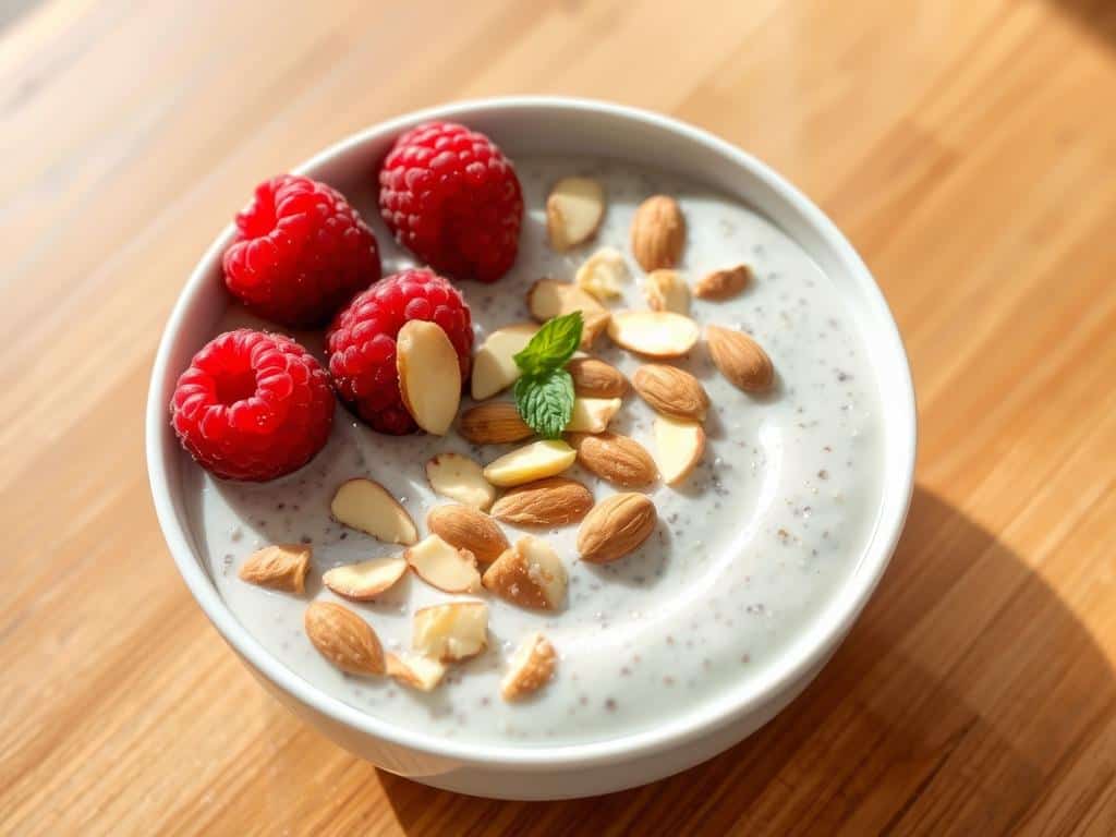 Raspberry Almond Chia Pudding