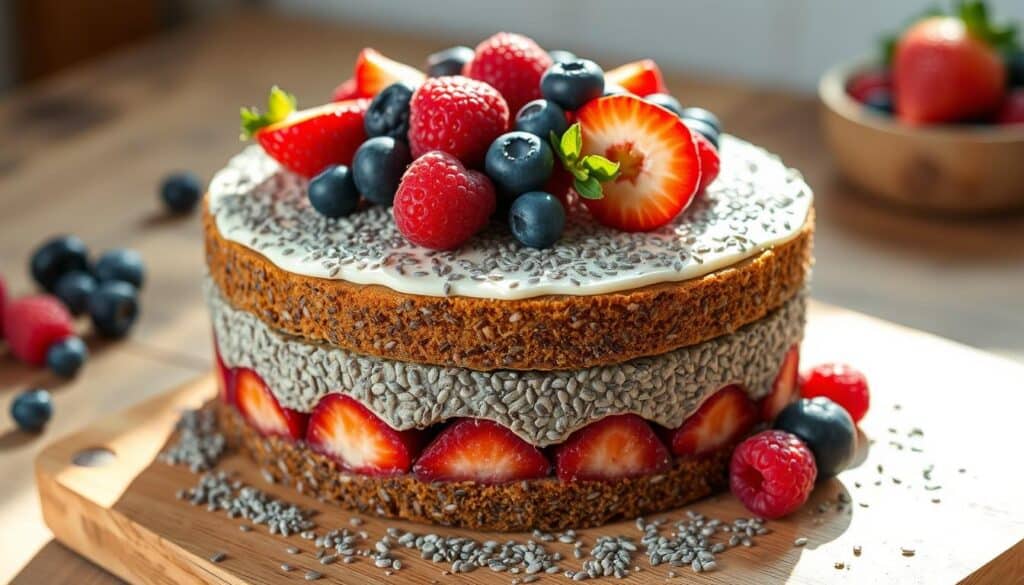 Berry Chia Seed Paleo Cake