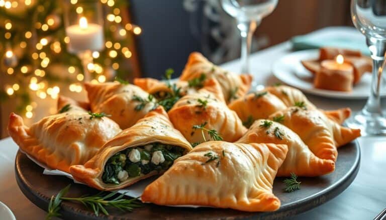 Festive Spinach Feta Triangles