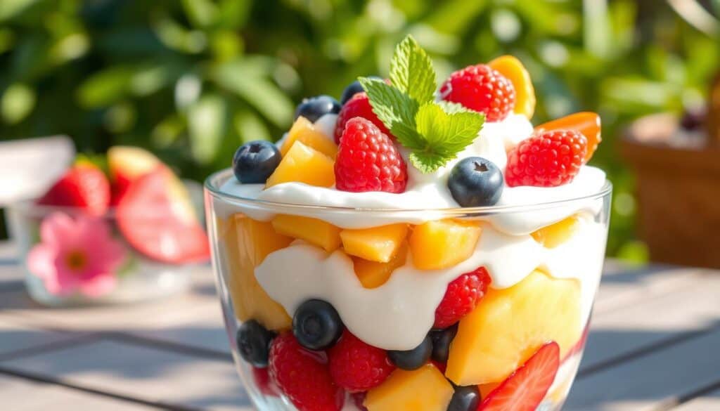 Summer Fruit Parfait with Coconut Cream