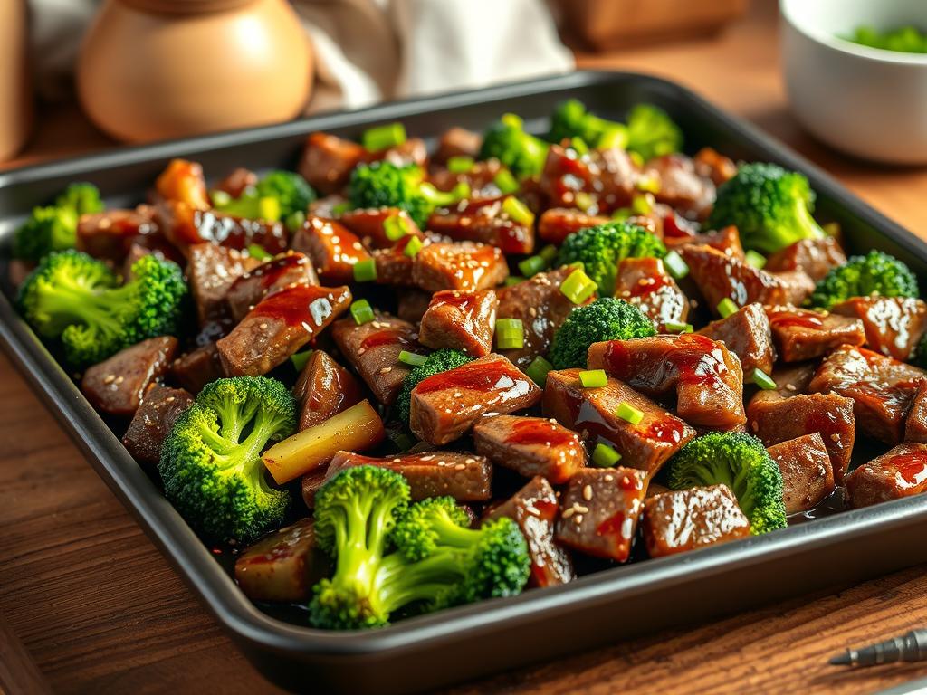 Beef and Broccoli Sheet Pan Dinner