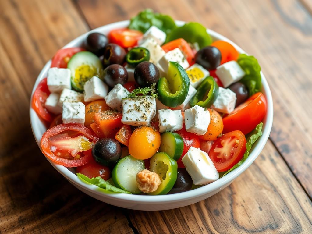 Classic Greek Salad with Fresh Ingredients