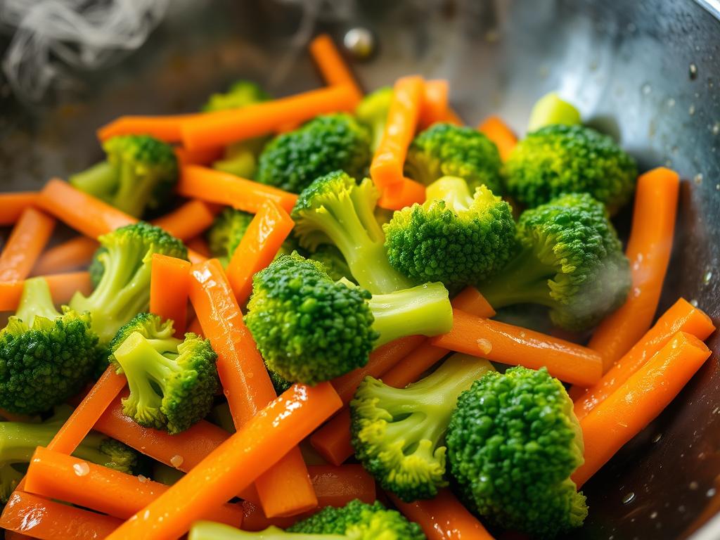 Fresh Vegetable Stir Fry with Broccoli and Carrots