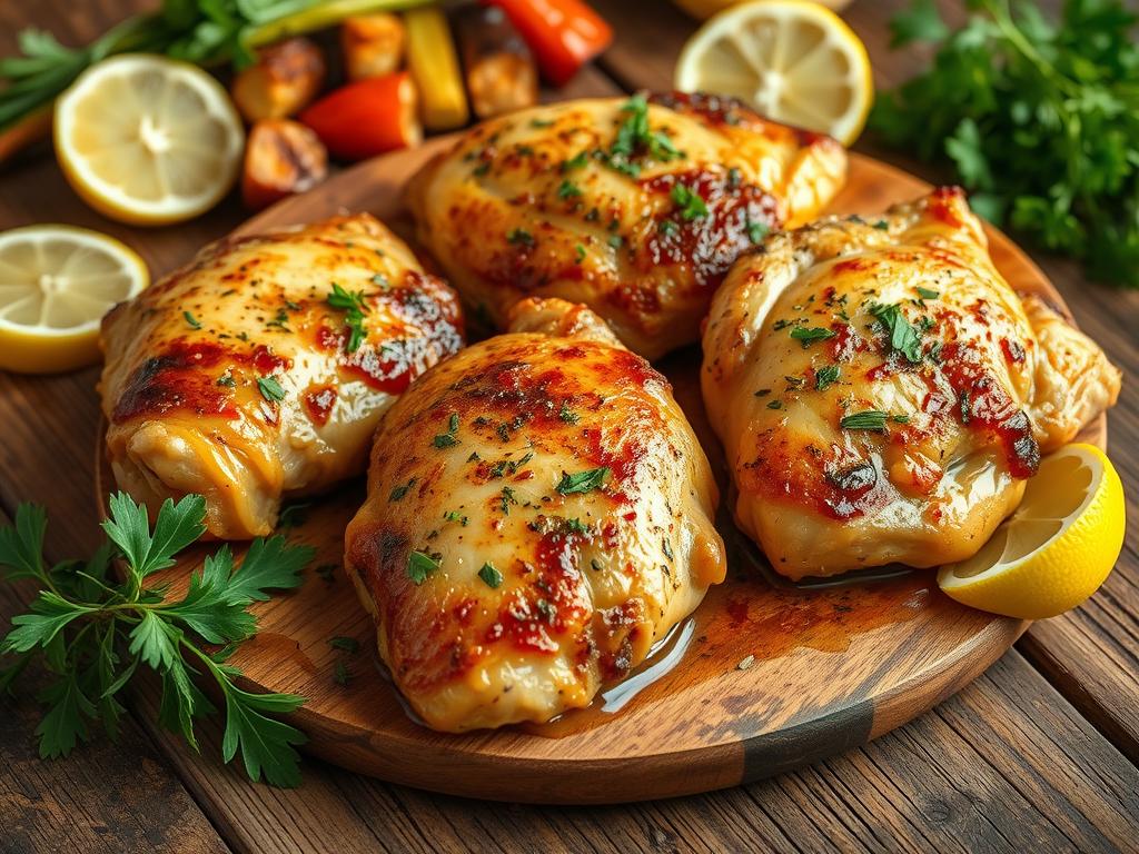 Lemon Garlic Chicken Thighs Paleo Recipe