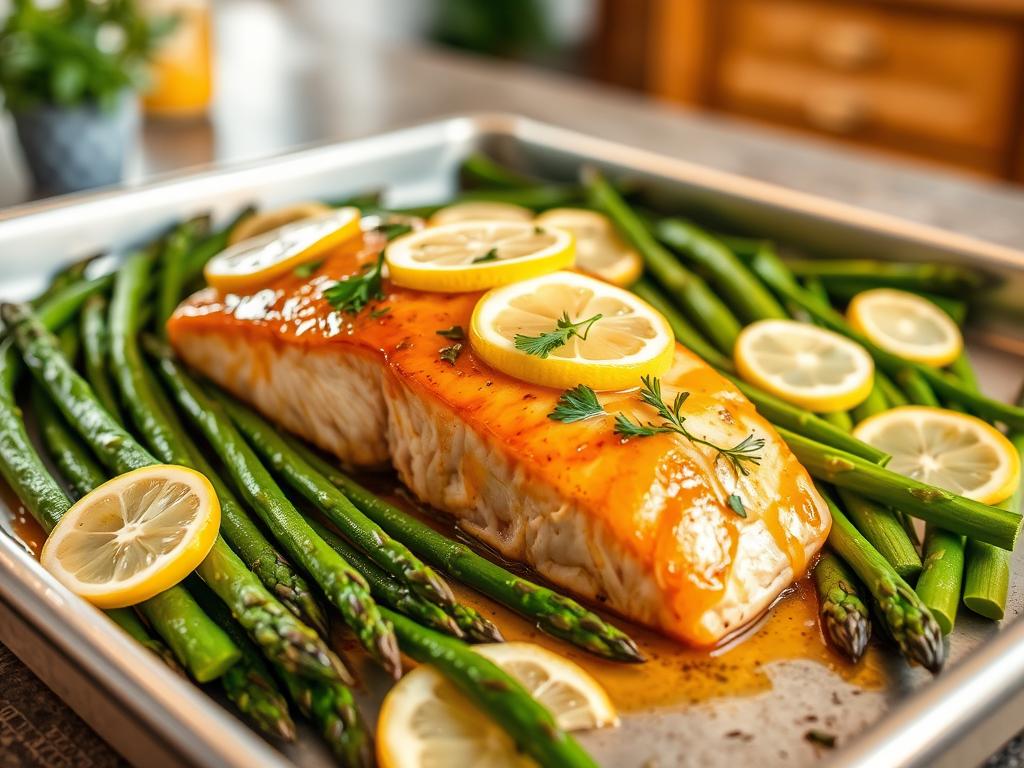 Lemon Herb Salmon and Asparagus Sheet Pan Dinner