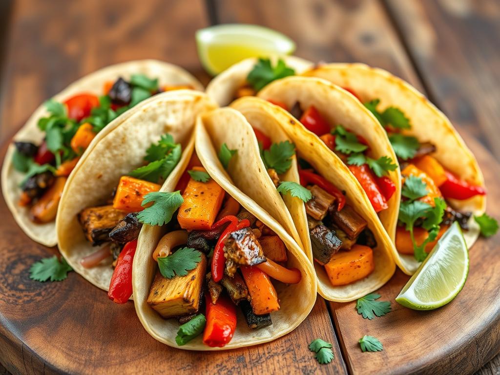 Vegetarian Tacos with Roasted Vegetables