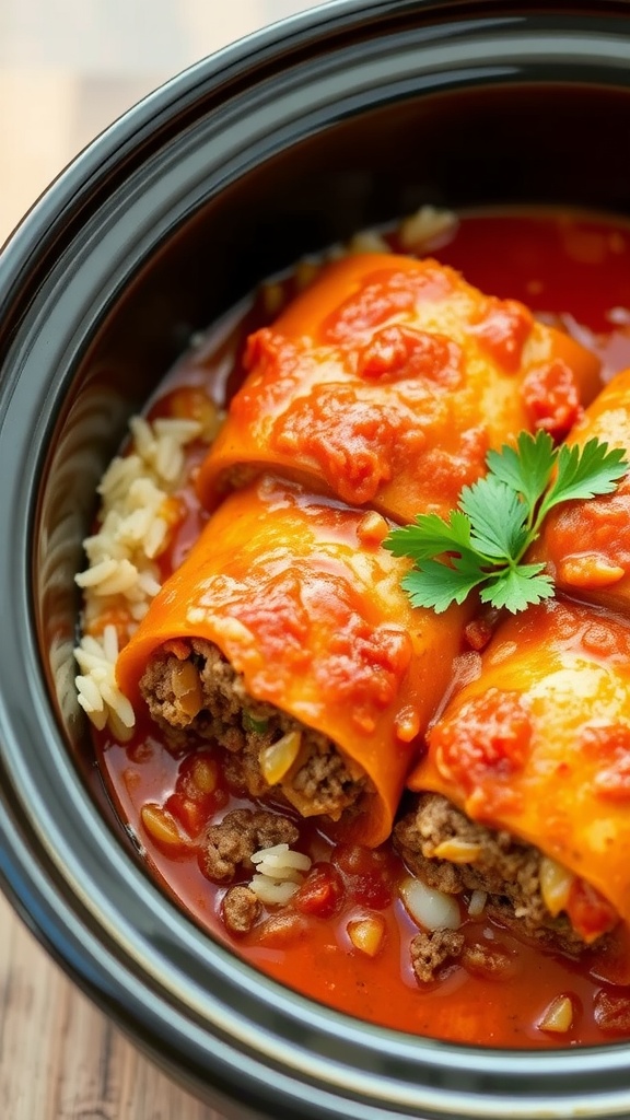 A delicious serving of cabbage roll casserole with rice