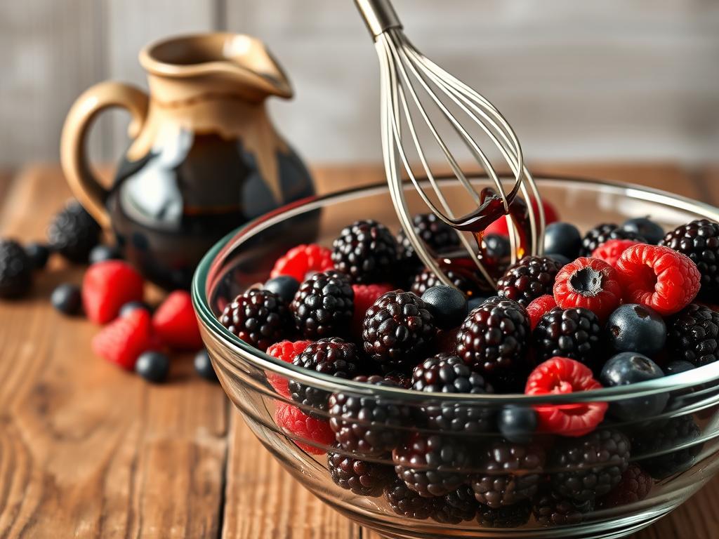 Balsamic Berry Dressing Preparation