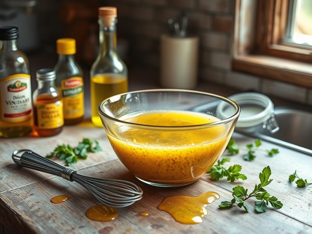 Mustard Vinaigrette Preparation