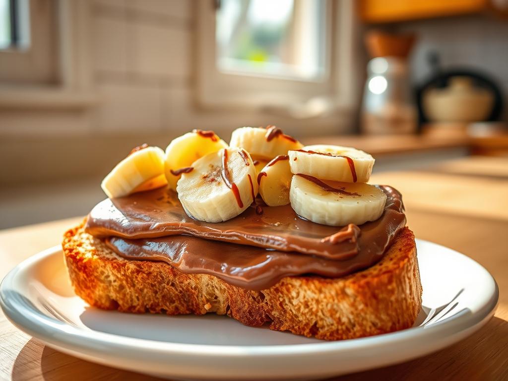 Nutella and Banana Dessert Toast