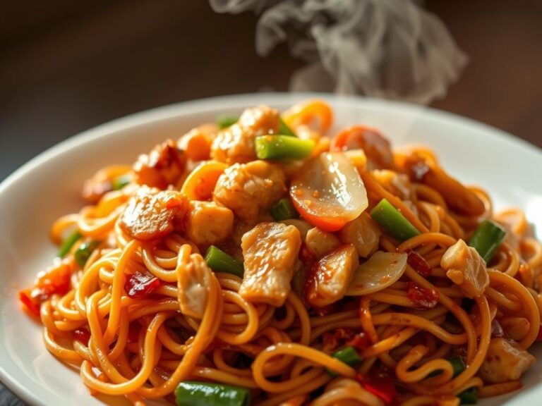 Quick Asian Chicken Chow Mein