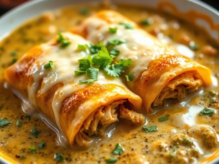 Restaurant-Style Green Chile Chicken Enchiladas