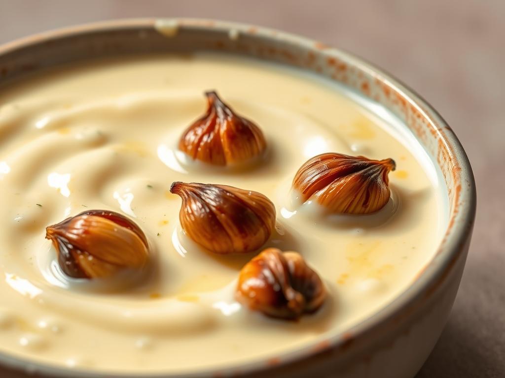 Roasted Garlic Caesar Dressing Preparation