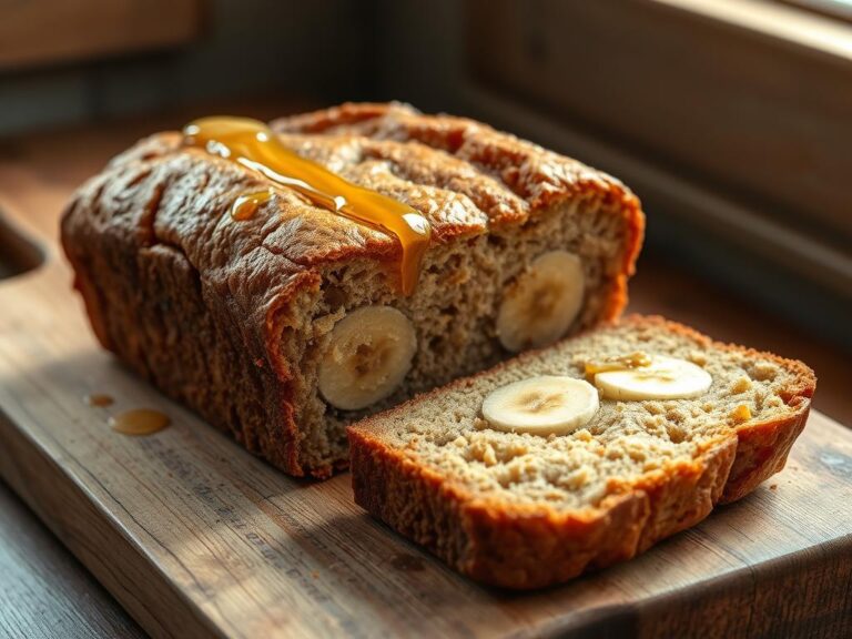 Rustic Sourdough Banana Bread With Honey Crust