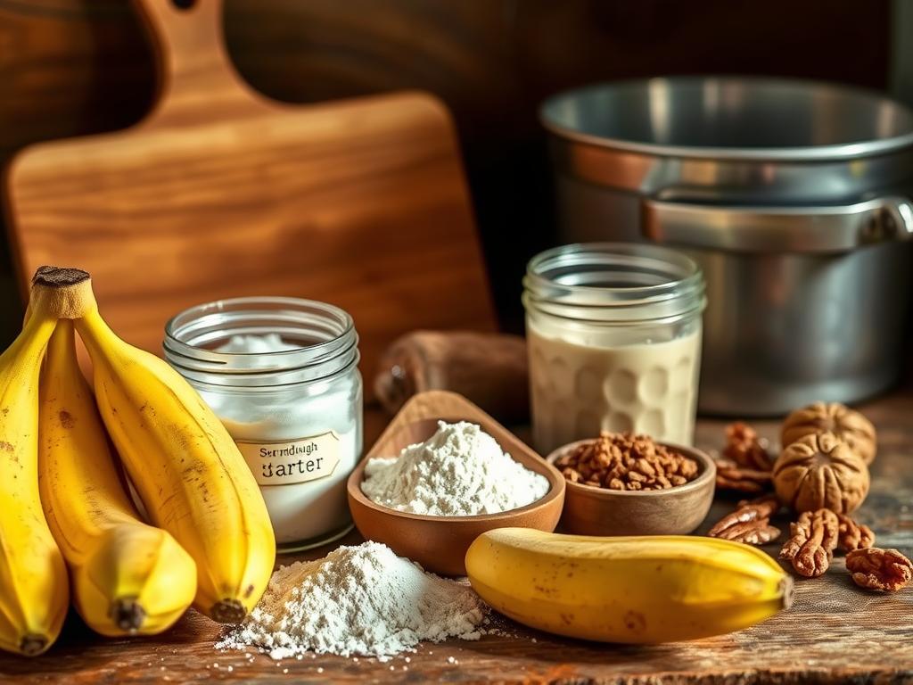 Sourdough Banana Bread Ingredients