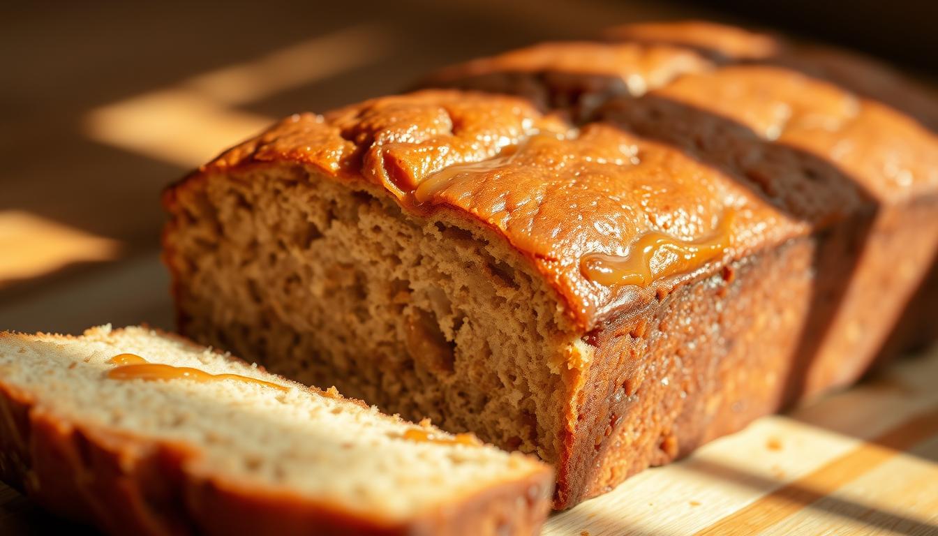 Southern Buttermilk Banana Bread With Caramel Top