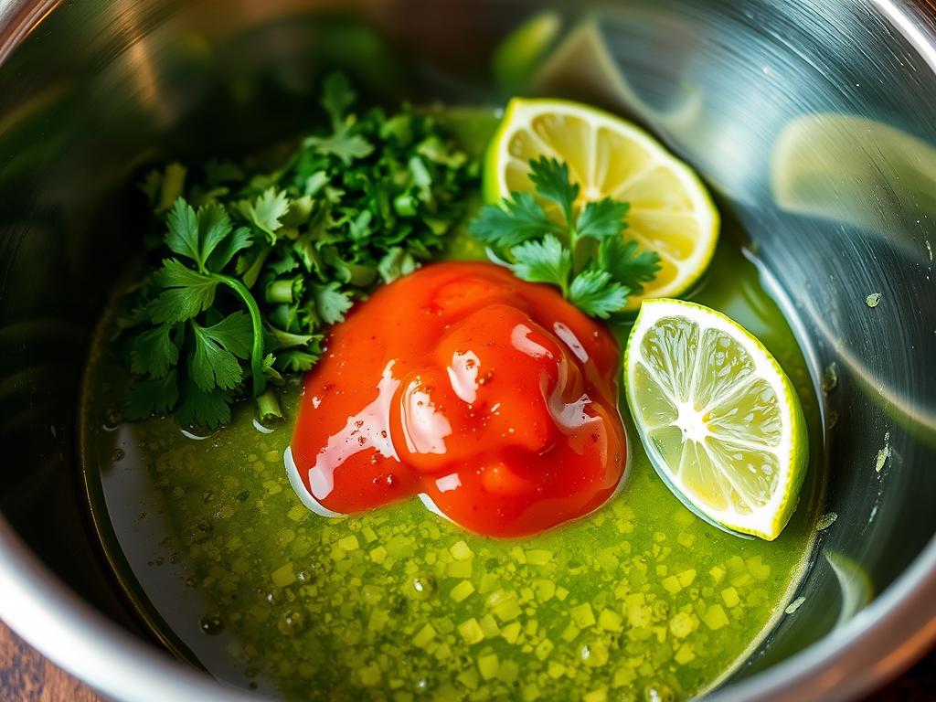 Sriracha-Lime Dressing Preparation