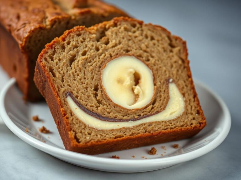 Ultimate Moist Banana Bread With Cream Cheese Swirl