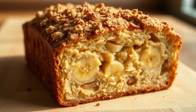 Ultra-Moist Sour Cream Banana Bread With Cinnamon Crumble