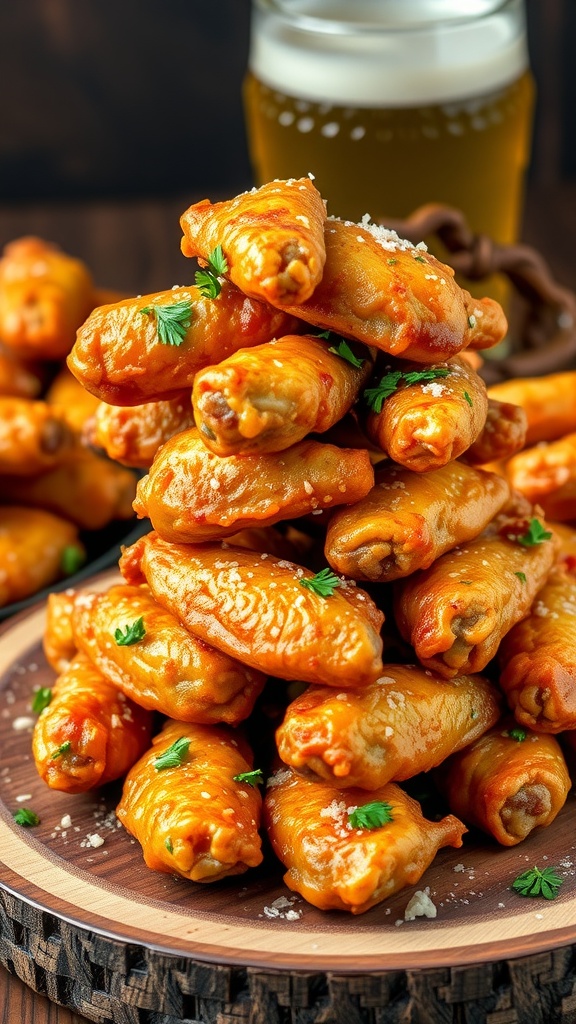 Crispy Baked Garlic Parmesan Wings